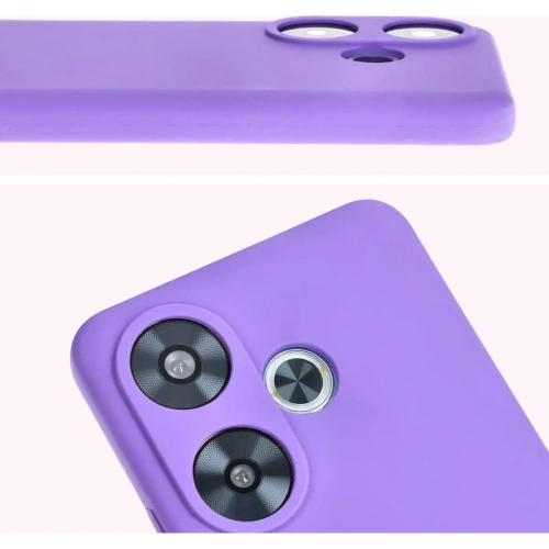 Silikonowe etui Bizon Soft Case do Xiaomi Poco F6 fioletowe