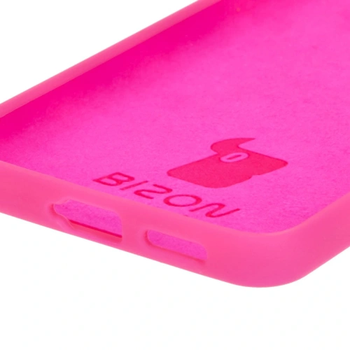 Silikonowe etui Bizon Soft Case do Xiaomi Poco F6 neonowo-różowe