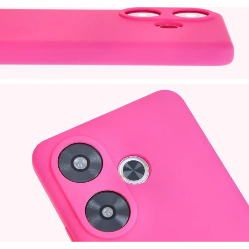 Silikonowe etui Bizon Soft Case do Xiaomi Poco F6 neonowo-różowe