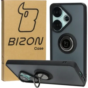 Hurtownia GSM - Caz hybrid de bizon Ring Xiaomi Poco F6 smoky cu un cadru negru - BIZ6184 - {ean13} - Hurt
