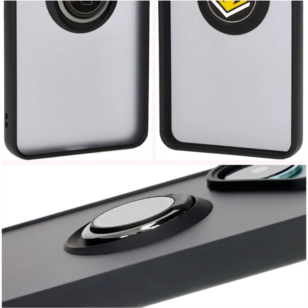 Hurtownia GSM - Bizon Case Hybrid Ring Xiaomi Poco F6 füstös fekete kerettel - BIZ6184 - {ean13} - Hurt