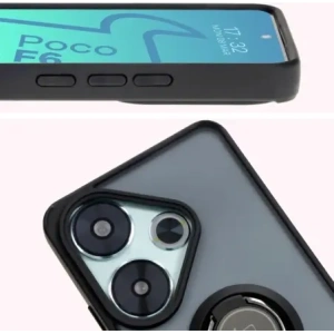 Wholesale Bizon Case Hybrid Ring Xiaomi Poco F6 smoky with a black frame - BIZ6184 - {ean13} - Hurt