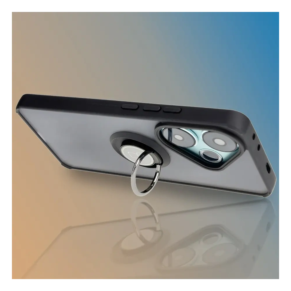 Hurtownia GSM - Bizon Case Hybrid Ring Xiaomi Poco F6 rauchig mit einem schwarzen Rahmen - BIZ6184 - {ean13} - Hurt