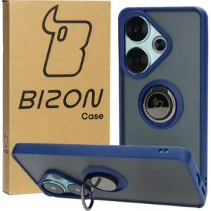 Hurtownia GSM - Bizon Case Hybrid Ring Xiaomi Poco F6 fumuriu cu un cadru albastru închis - BIZ6185 - {ean13} - Hurt
