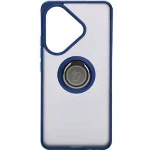 Hurtownia GSM - Bizon Case Hybrid Ring Xiaomi Poco F6 fumuriu cu un cadru albastru închis - BIZ6185 - {ean13} - Hurt