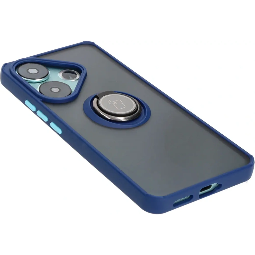 Hurtownia GSM - Bizon Case Hybrid Gyűrű Xiaomi Poco F6 füstös navy kék kerettel - BIZ6185 - {ean13} - Hurt