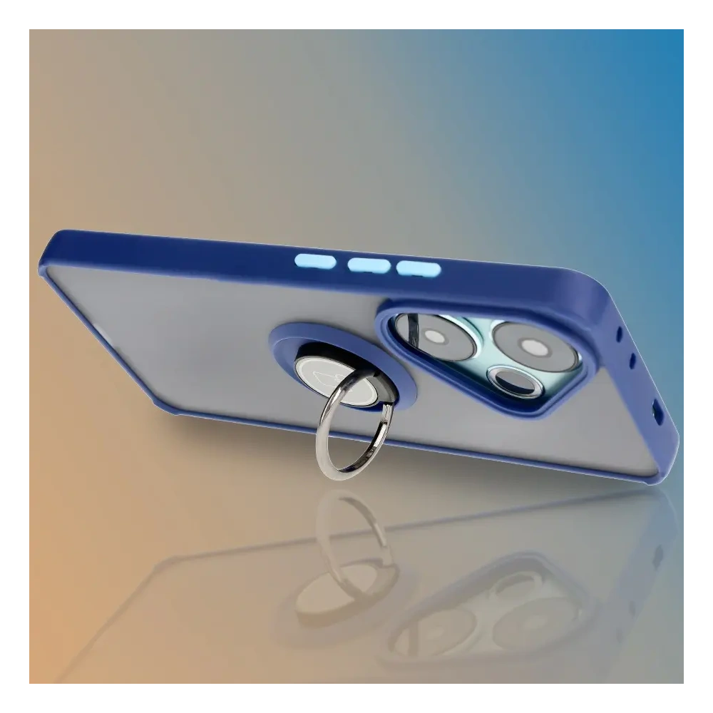 Hurtownia GSM - Bizon Case Hybrid Gyűrű Xiaomi Poco F6 füstös navy kék kerettel - BIZ6185 - {ean13} - Hurt