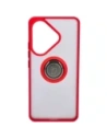 Hurtownia GSM - Caz Bizon Hybrid Ring Xiaomi Poco F6 fumuriu cu un cadru roșu - BIZ6187 - {ean13} - Hurt
