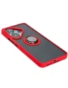 Hurtownia GSM - Caz Bizon Hybrid Ring Xiaomi Poco F6 fumuriu cu un cadru roșu - BIZ6187 - {ean13} - Hurt