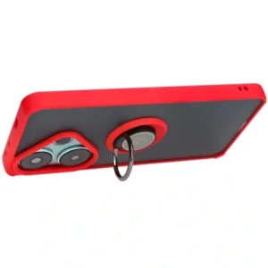 Wholesale Bizon Case Hybrid Ring Xiaomi Poco F6 smoky with a red frame - BIZ6187 - {ean13} - Hurt