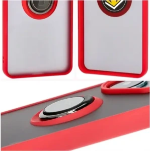 Wholesale Bizon Case Hybrid Ring Xiaomi Poco F6 smoky with a red frame - BIZ6187 - {ean13} - Hurt