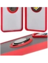Hurtownia GSM - Caz Bizon Hybrid Ring Xiaomi Poco F6 fumuriu cu un cadru roșu - BIZ6187 - {ean13} - Hurt
