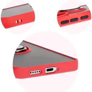 Wholesale Bizon Case Hybrid Ring Xiaomi Poco F6 smoky with a red frame - BIZ6187 - {ean13} - Hurt