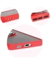 Hurtownia GSM - Caz Bizon Hybrid Ring Xiaomi Poco F6 fumuriu cu un cadru roșu - BIZ6187 - {ean13} - Hurt