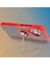 Hurtownia GSM - Etui z uchwytem na palec Bizon Case Hybrid Ring do Xiaomi Poco F6 dymové s červeným rámečkem - BIZ6187 - {ean13} - Hurt