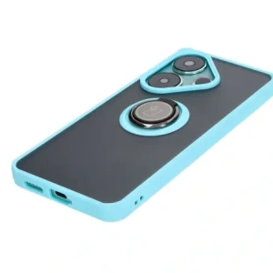 Hurtownia GSM - Bizon Case Hybrid Ring Xiaomi Poco F6 füstös, világoskék kerettel - BIZ6188 - {ean13} - Hurt