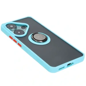 Hurtownia GSM - Bizon Case Hybrid Ring Xiaomi Poco F6 füstös, világoskék kerettel - BIZ6188 - {ean13} - Hurt