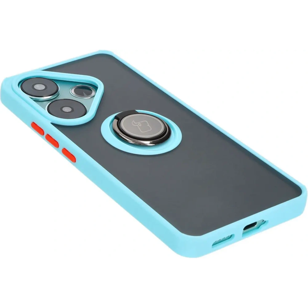 Hurtownia GSM - Bizon Case Hybrid Ring Xiaomi Poco F6 füstös, világoskék kerettel - BIZ6188 - {ean13} - Hurt