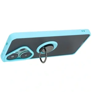 Hurtownia GSM - Bizon Case Hybrid Ring Xiaomi Poco F6 füstös, világoskék kerettel - BIZ6188 - {ean13} - Hurt