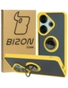 Hurtownia GSM - Bizon Case Hybrid Ring Xiaomi Poco F6 smoky cu un cadru galben - BIZ6189 - {ean13} - Hurt