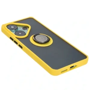 Hurtownia GSM - Bizon Case Hybrid Ring Xiaomi Poco F6 füstös sárga kerettel - BIZ6189 - {ean13} - Hurt