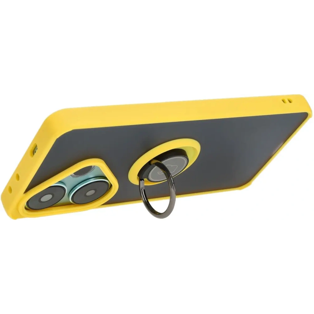 Hurtownia GSM - Bizon Case Hybrid Ring Xiaomi Poco F6 füstös sárga kerettel - BIZ6189 - {ean13} - Hurt