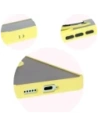 Hurtownia GSM - Bizon Case Hybrid Ring Xiaomi Poco F6 smoky cu un cadru galben - BIZ6189 - {ean13} - Hurt