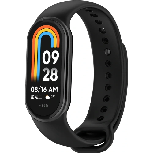 Silikonowy pasek Bizon Strap Watch Silicone do Xiaomi Smart Band 9 / 9 NFC / 8 czarny