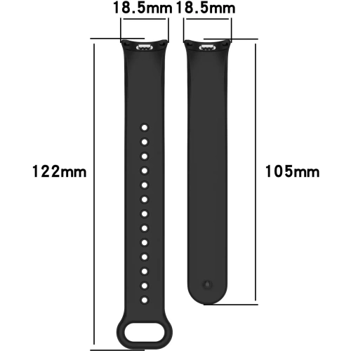 Silikonowy pasek Bizon Strap Watch Silicone do Xiaomi Smart Band 9 / 9 NFC / 8 czarny