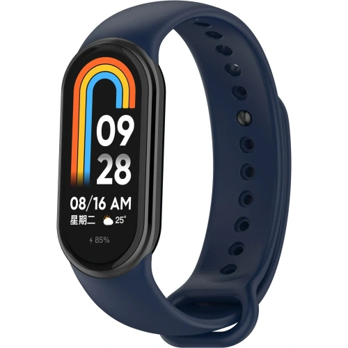 Silikonowy pasek Bizon Strap Watch Silicone do Xiaomi Smart Band 9 / 9 NFC / 8 granatowy