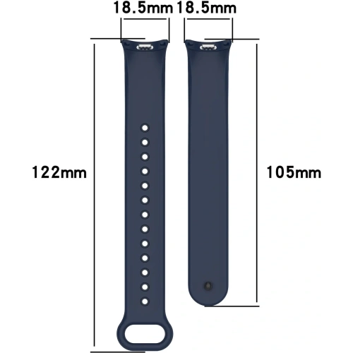 Silikonowy pasek Bizon Strap Watch Silicone do Xiaomi Smart Band 9 / 9 NFC / 8 granatowy