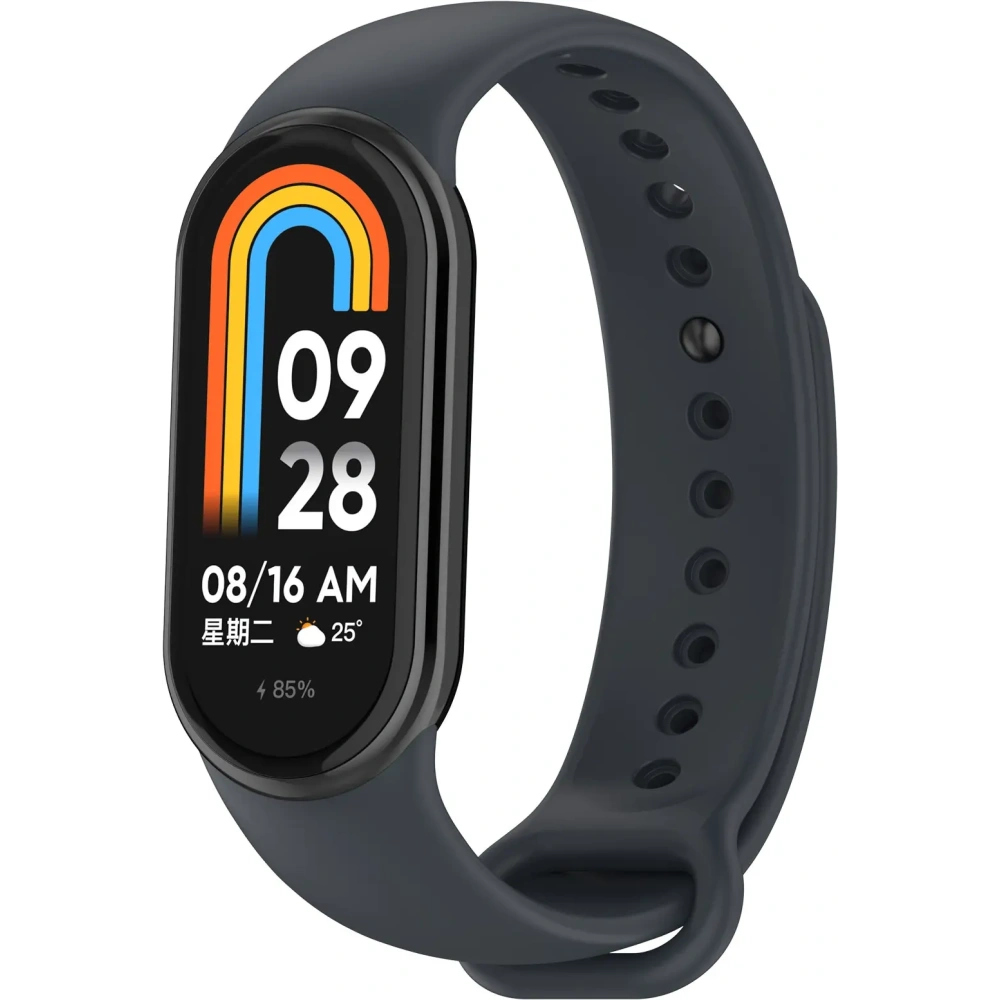 Hurtownia GSM - Ceas cu curea din silicon Bizon Xiaomi Smart Band 9 / 9 NFC / 8 gri închis - BIZ6192 - {ean13} - Hurt