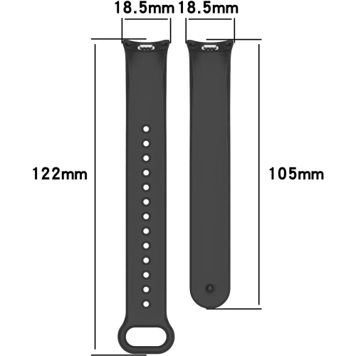 Silikonowy pasek Bizon Strap Watch Silicone do Xiaomi Smart Band 9 / 9 NFC / 8 ciemnoszary