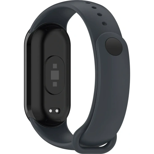 Silikonowy pasek Bizon Strap Watch Silicone do Xiaomi Smart Band 9 / 9 NFC / 8 ciemnoszary
