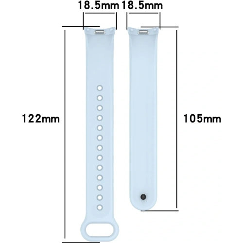 Silikonowy pasek Bizon Strap Watch Silicone do Xiaomi Smart Band 9 / 9 NFC / 8 jasnoniebieski