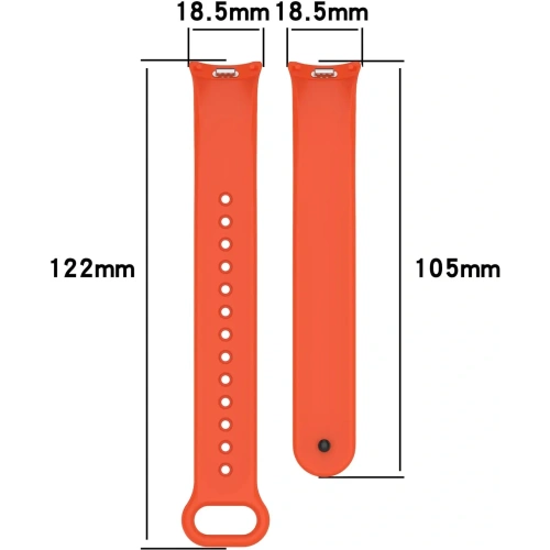 Silikonowy pasek Bizon Strap Watch Silicone do Xiaomi Smart Band 9 / 9 NFC / 8 pomarańczowy