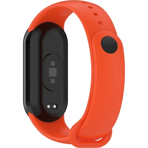 Silikonowy pasek Bizon Strap Watch Silicone do Xiaomi Smart Band 9 / 9 NFC / 8 pomarańczowy