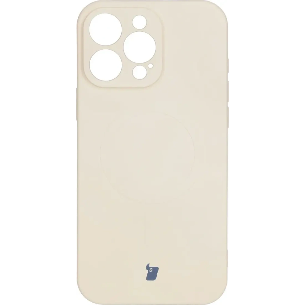 Hurtownia GSM - Silikonowe etui z pierścieniem magnetycznym Bizon Case Silicone Magnetic do Apple iPhone 16 Pro beżowe - BIZ6196 - {ean13} - Hurt