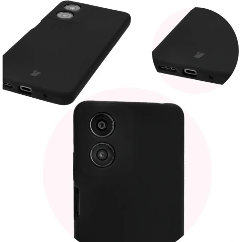 Silikonowe etui Bizon Soft Case do Motorola Moto G04 czarne