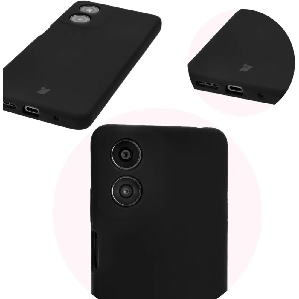 Hurtownia GSM - Silikonowe etui Bizon Soft Case do Motorola Moto G04 czarne - BIZ6199 - {ean13} - Hurt