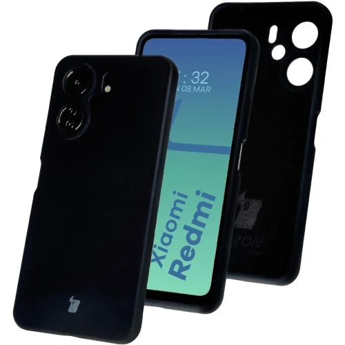 Silikonowe etui Bizon Soft Case do Xiaomi Redmi 13C 4G / Xiaomi Redmi 13C 5G / Xiaomi Poco C65 czarne