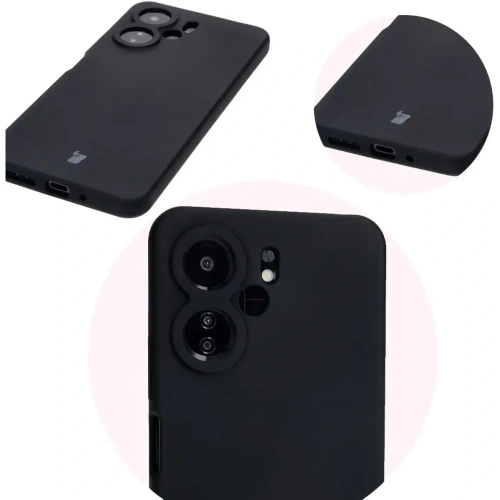 Silikonowe etui Bizon Soft Case do Xiaomi Redmi 13C 4G / Xiaomi Redmi 13C 5G / Xiaomi Poco C65 czarne