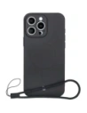 Silikonowe etui z pierścieniem magnetycznym Bizon Case Silicone Magnetic do Apple iPhone 16 Pro Max czarne