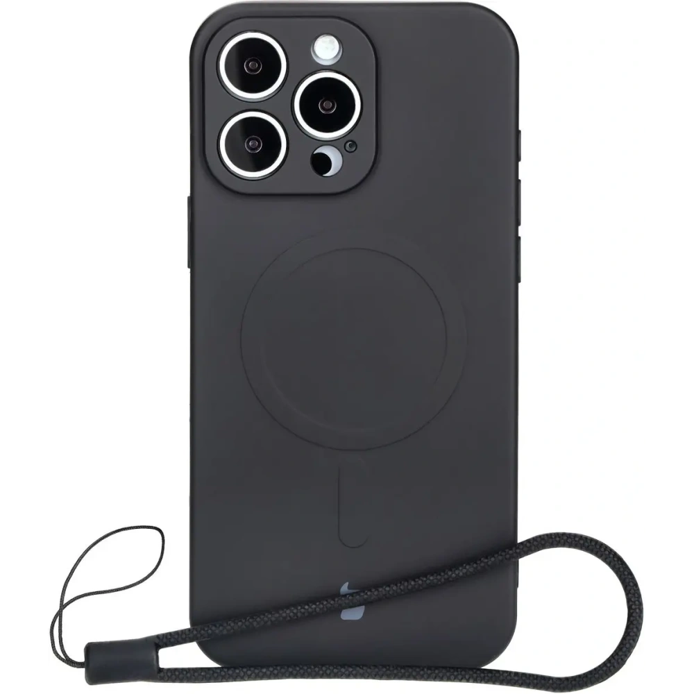 Hurtownia GSM - Silikonové pouzdro s magnetickým kroužkem Bizon Case Silicone Magnetic pro Apple iPhone 16 Pro Max černé - BIZ6201 - {ean13} - Hurt