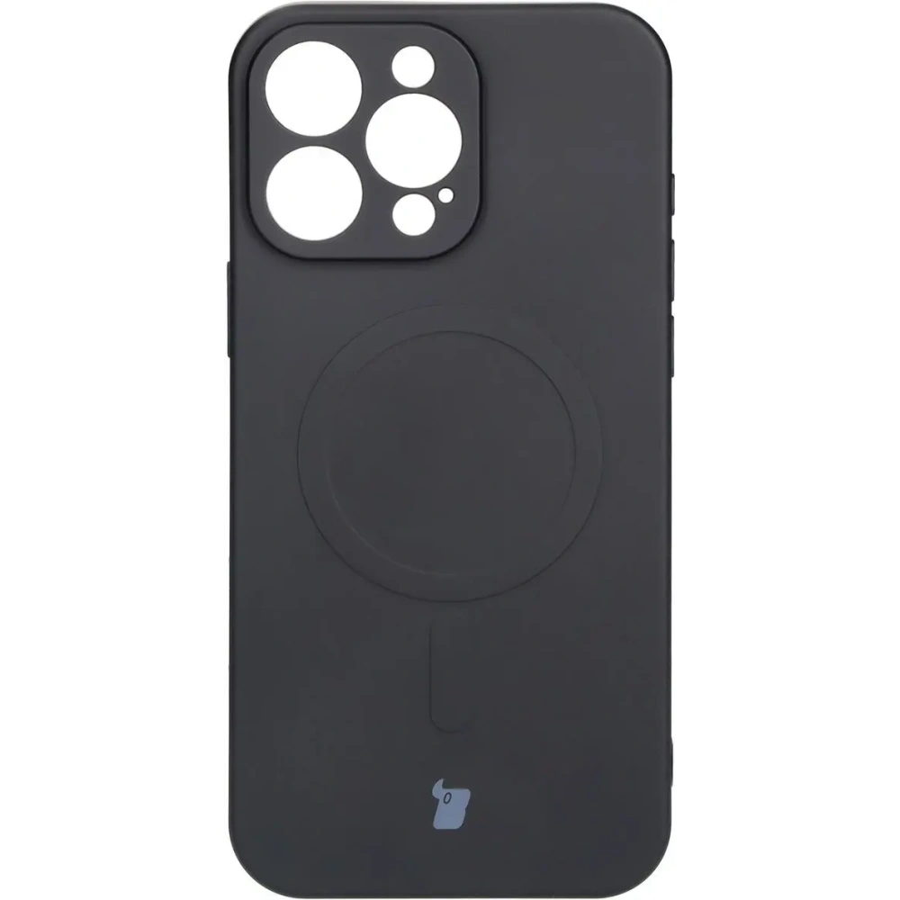 Hurtownia GSM - Silikonové pouzdro s magnetickým kroužkem Bizon Case Silicone Magnetic pro Apple iPhone 16 Pro Max černé - BIZ6201 - {ean13} - Hurt