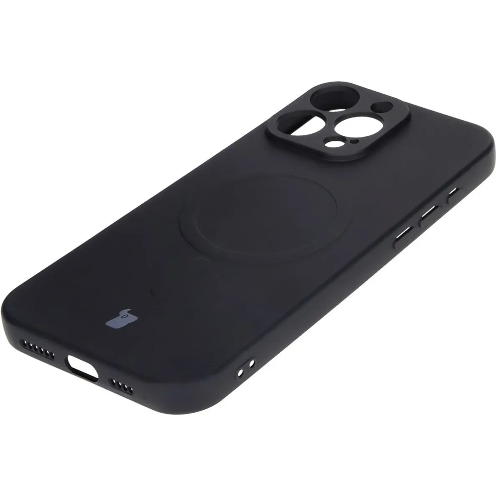 Hurtownia GSM - Silikonové pouzdro s magnetickým kroužkem Bizon Case Silicone Magnetic pro Apple iPhone 16 Pro Max černé - BIZ6201 - {ean13} - Hurt