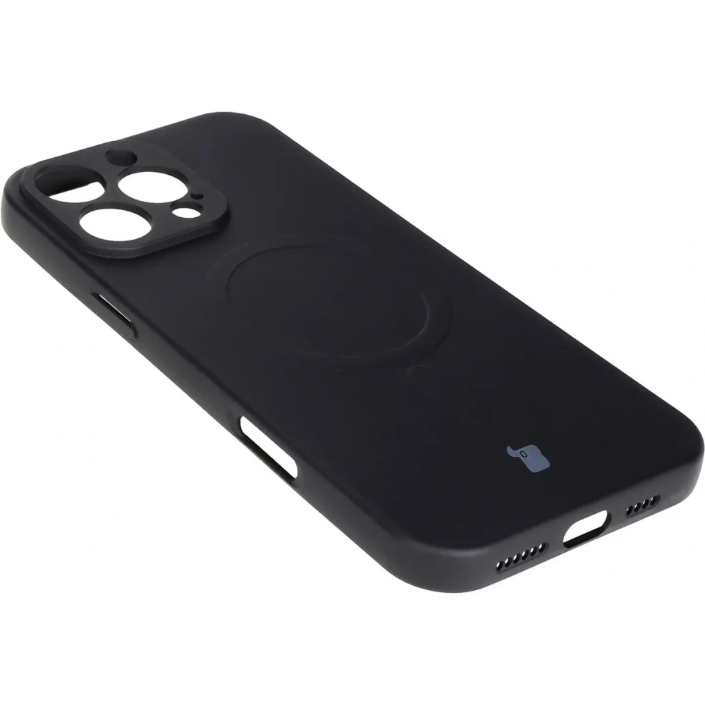 Hurtownia GSM - Silikonové pouzdro s magnetickým kroužkem Bizon Case Silicone Magnetic pro Apple iPhone 16 Pro Max černé - BIZ6201 - {ean13} - Hurt