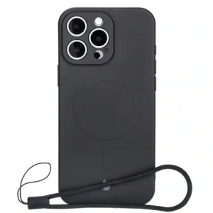 Hurtownia GSM - Silikonový obal s magnetickým kroužkem Bizon Case Silicone Magnetic pro Apple iPhone 16 Pro černý - BIZ6202 - {ean13} - Hurt