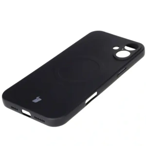 Silikonowe etui z pierścieniem magnetycznym Bizon Case Silicone Magnetic do Apple iPhone 16 czarne