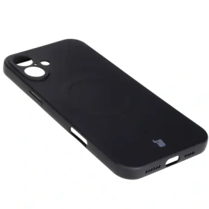 Hurtownia GSM - Silikonové pouzdro s magnetickým kroužkem Bizon Case Silicone Magnetic pro Apple iPhone 16 Plus černé - BIZ6204 - {ean13} - Hurt